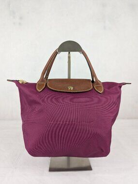 Authentic Longchamp Le Pliage Nylon Tote Bag Purple - Preowned - Grab It Fast